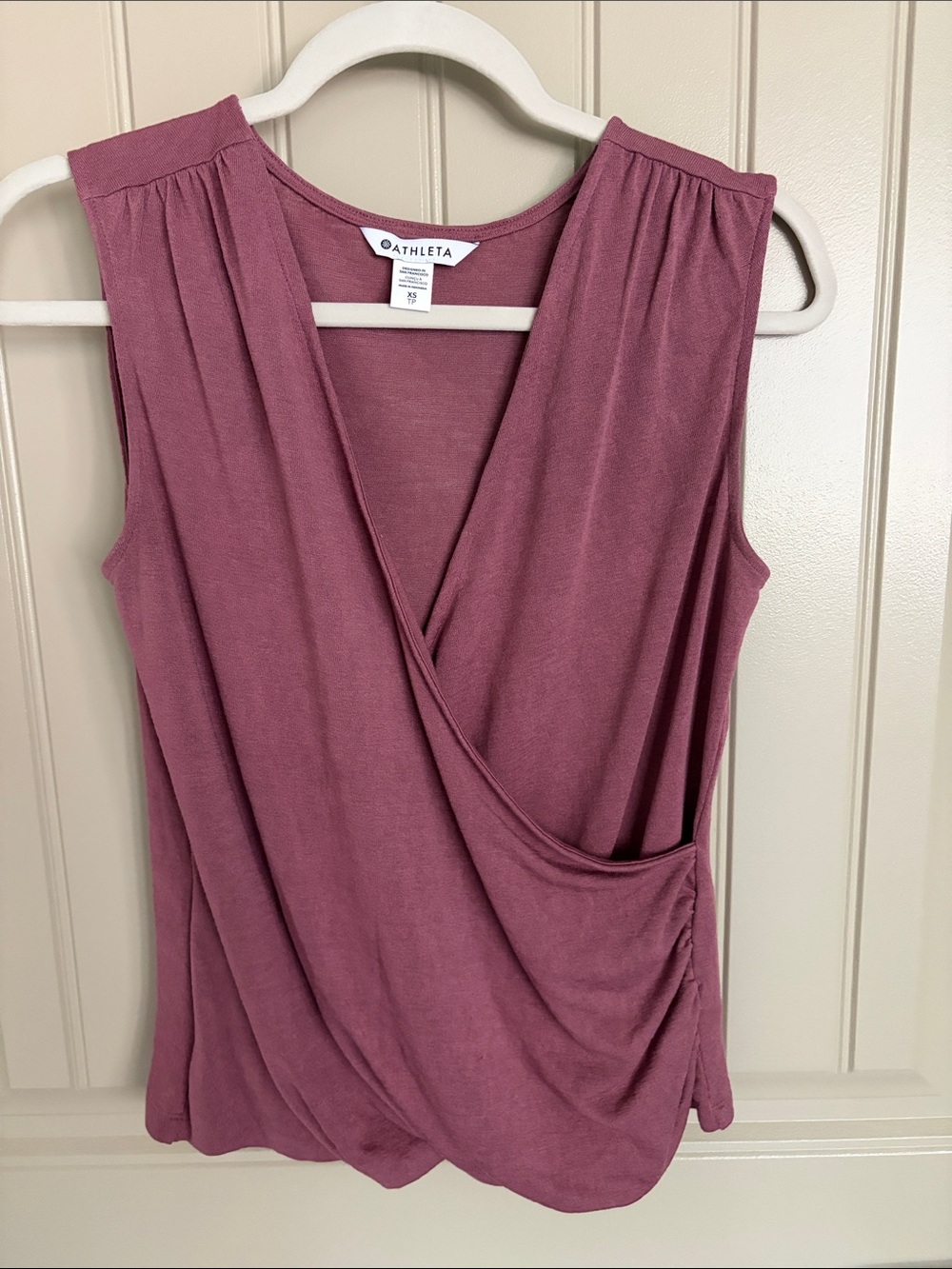 Athleta Dusty Rose Faux-Wrap Sleeveless Tank